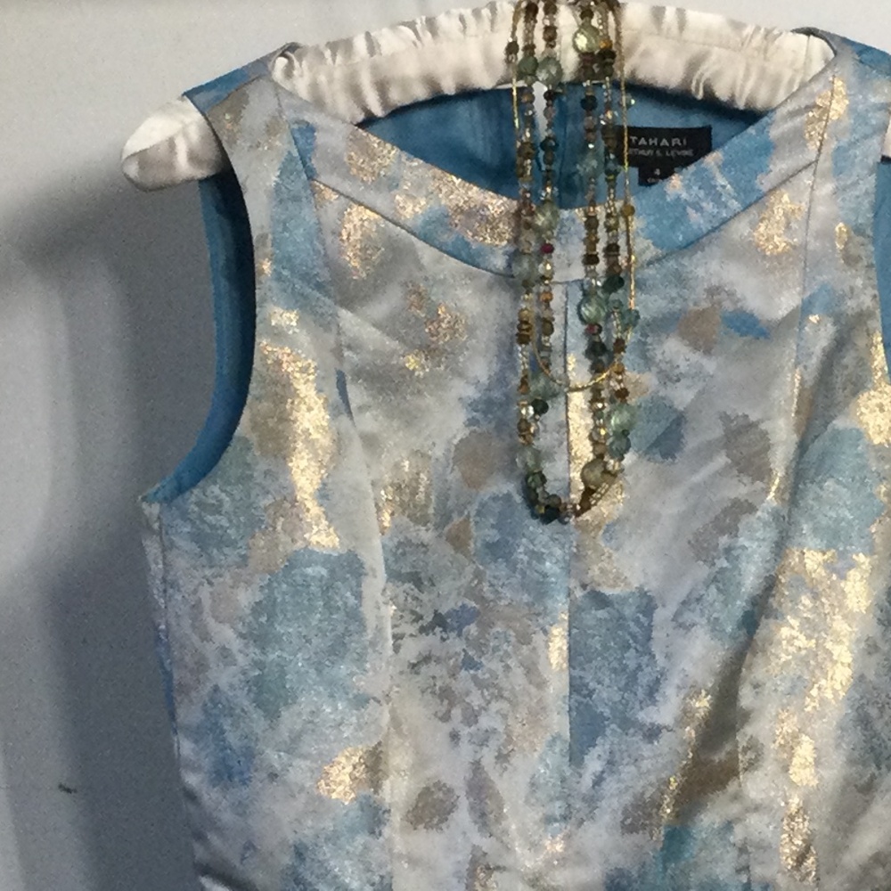 NWOT Tahari Arthur S. Levine Floral Brocade Fit & Flare Dress…Stunning